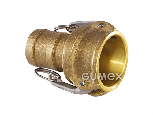 KAMLOK spojka DN15, trn na hadici 13mm, 10bar, těsnění NBR, -30°C/+90°C, mosaz